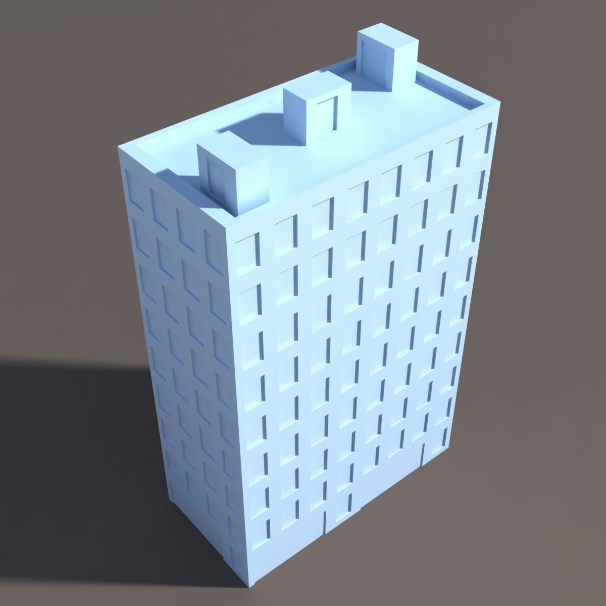 Residential Highrise Building 3 Low Poly 3d Model Low-poly 3D model_6