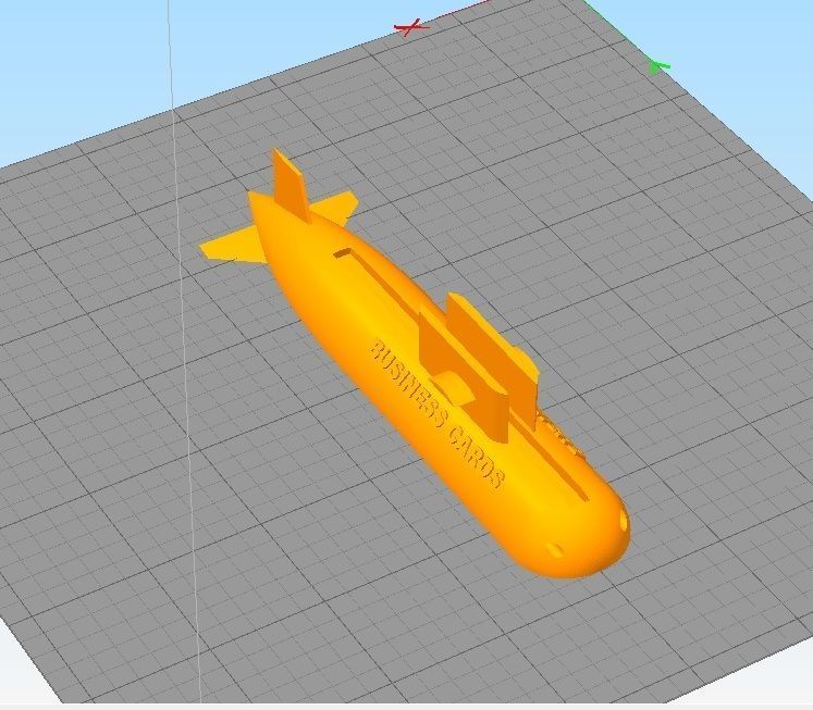 SUBMARINE DESKTOP BUSINESS CARD HOLDER 3D print model_6