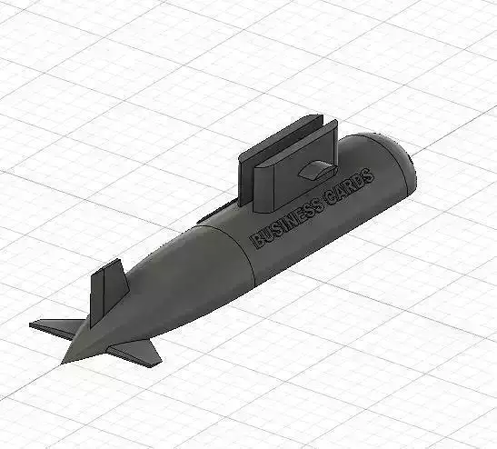 SUBMARINE DESKTOP BUSINESS CARD HOLDER 3D print model