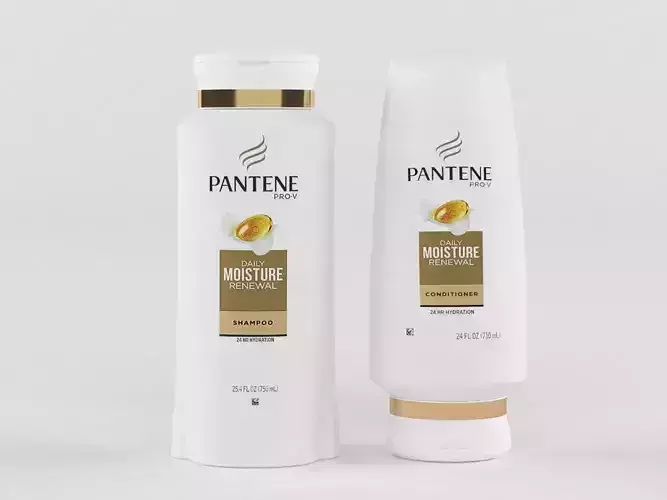 Pantene bottle of hair care product 3D model
