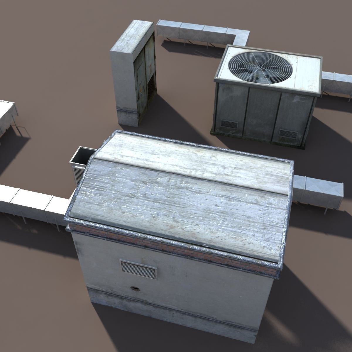 Roof Elements Low Poly 3d Model Low-poly 3D model_6