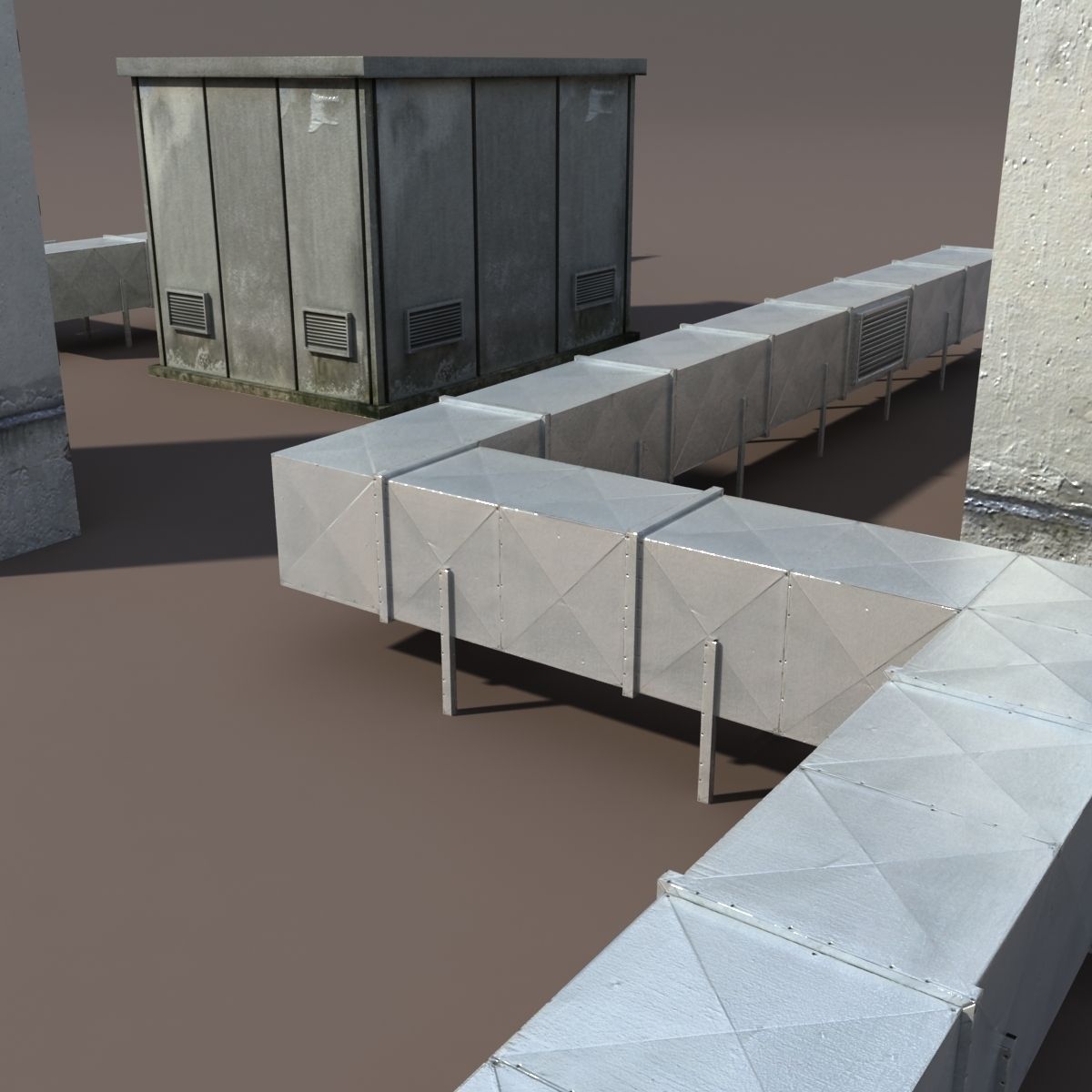 Roof Elements Low Poly 3d Model Low-poly 3D model_5