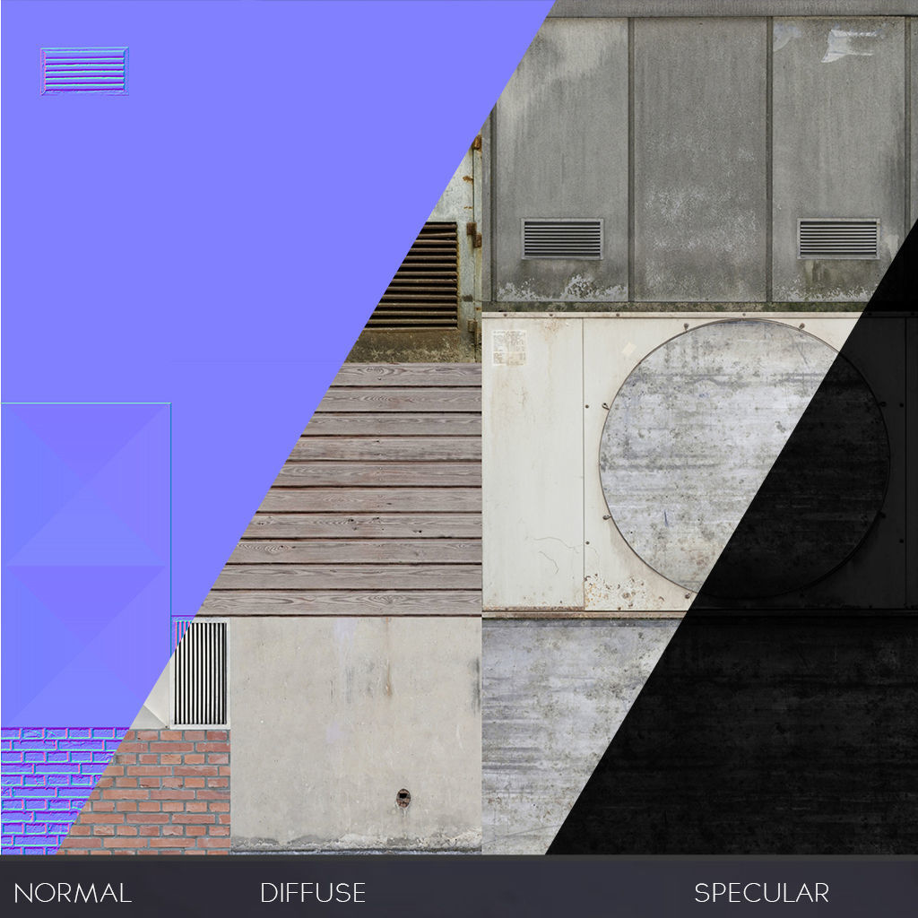 Roof Elements Low Poly 3d Model Low-poly 3D model_1