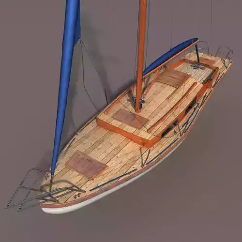 Sailboat wooden sailing boat