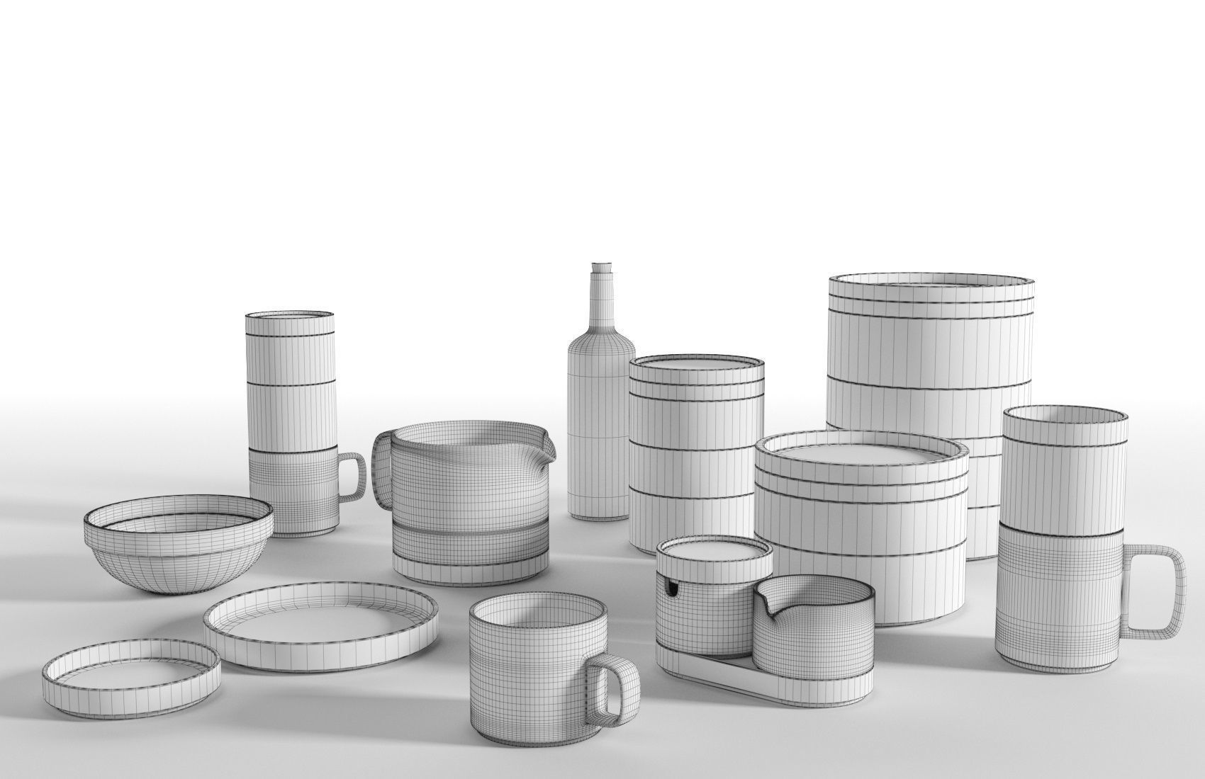 Hasami Tableware 3D model_3