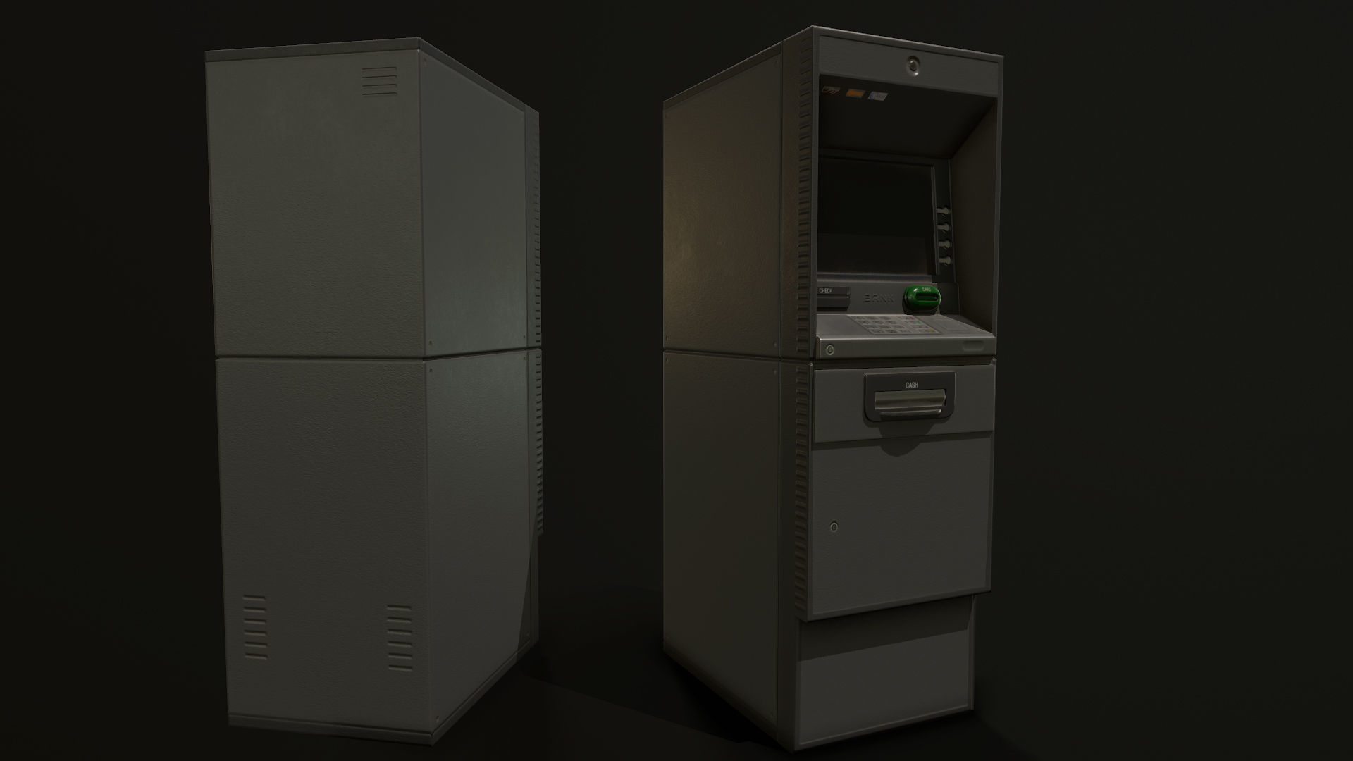 ATM Cashmachine 2 Low-poly 3D model_6
