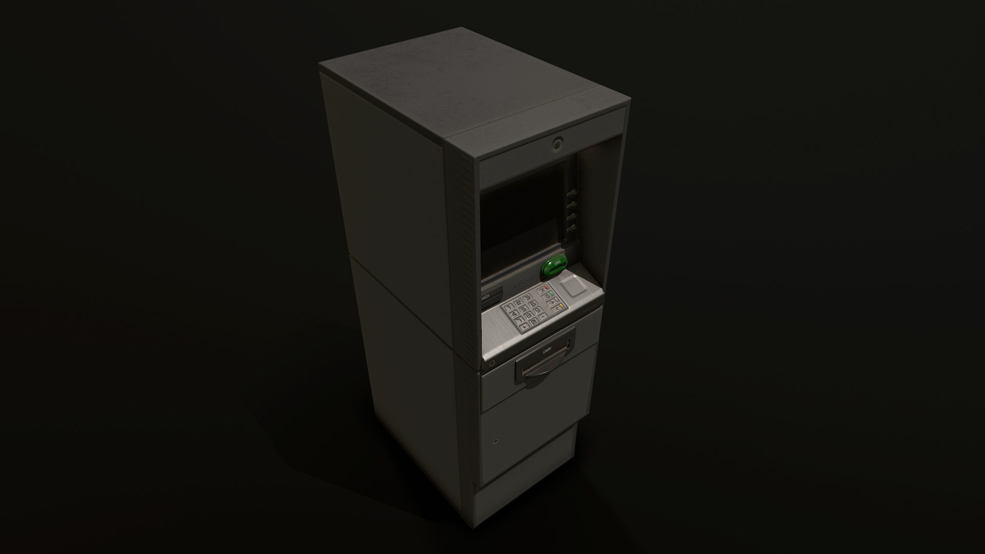 ATM Cashmachine 2 Low-poly 3D model_2