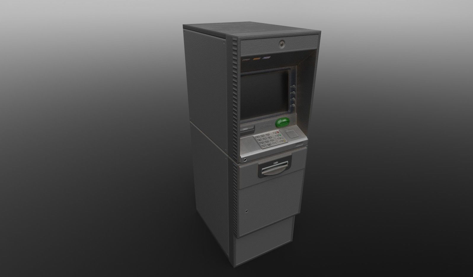 ATM Cashmachine 2 Low-poly 3D model_7