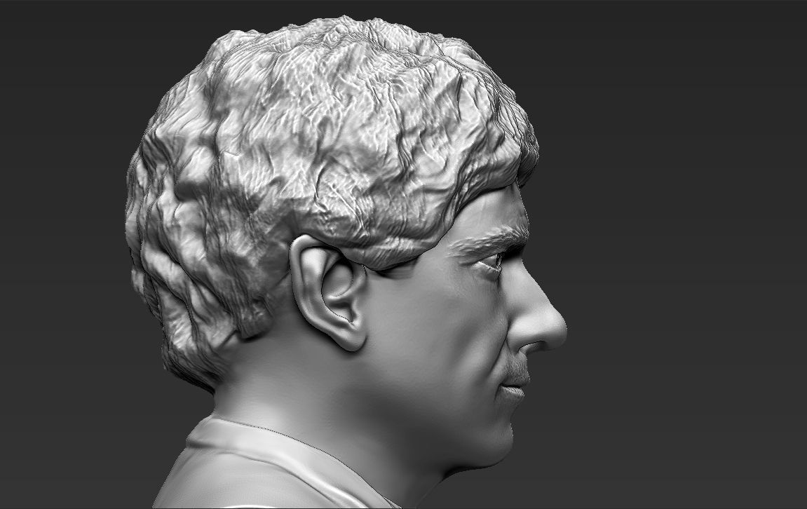 Bilbo Baggins Hobbit bust 3D printing ready stl obj formats 3D print model_17