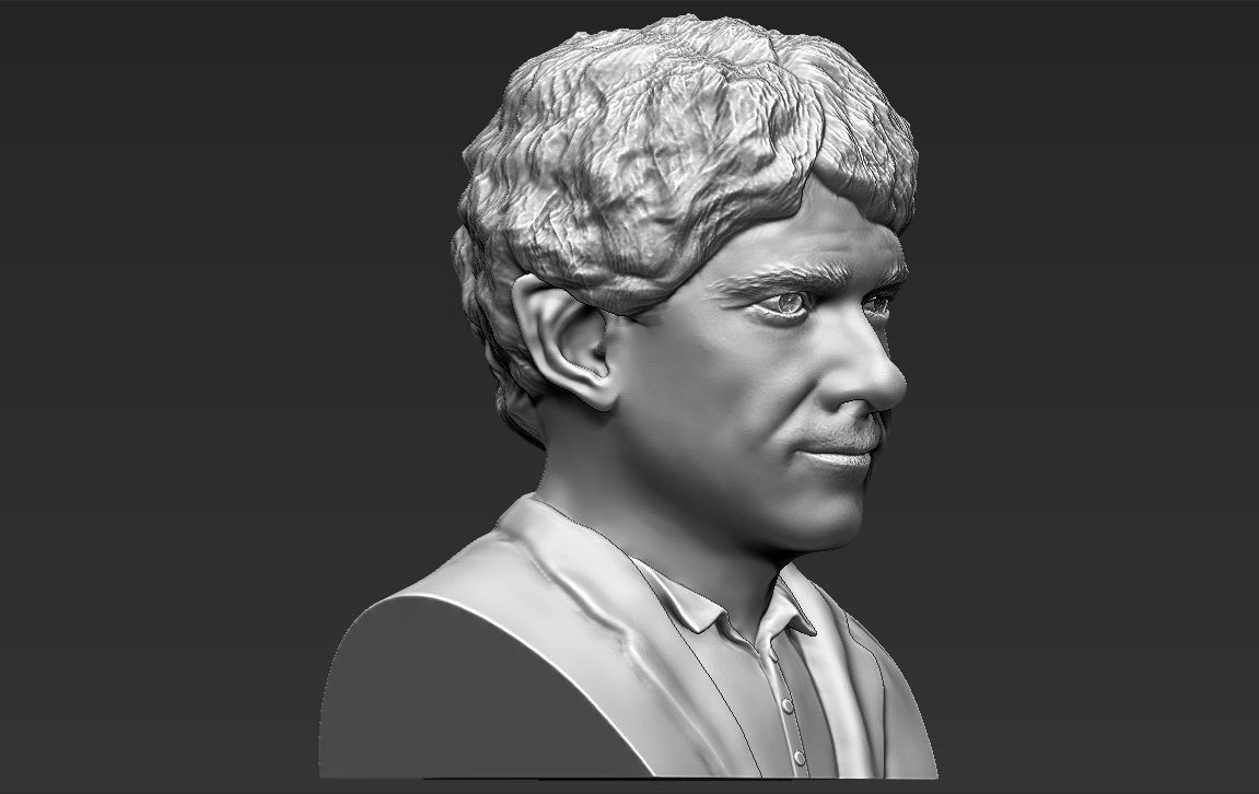 Bilbo Baggins Hobbit bust 3D printing ready stl obj formats 3D print model_11