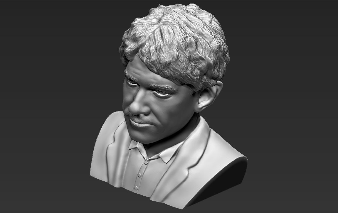 Bilbo Baggins Hobbit bust 3D printing ready stl obj formats 3D print model_21