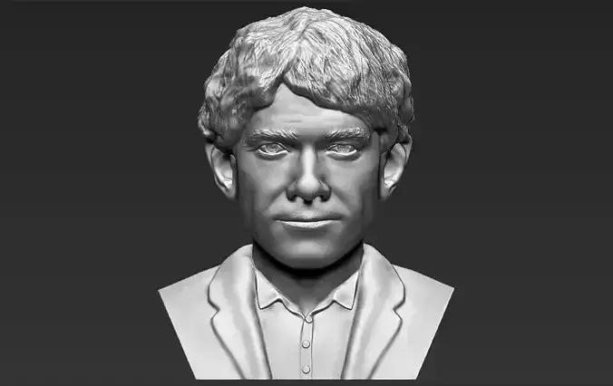 Bilbo Baggins Hobbit bust 3D printing ready stl obj formats 3D print model