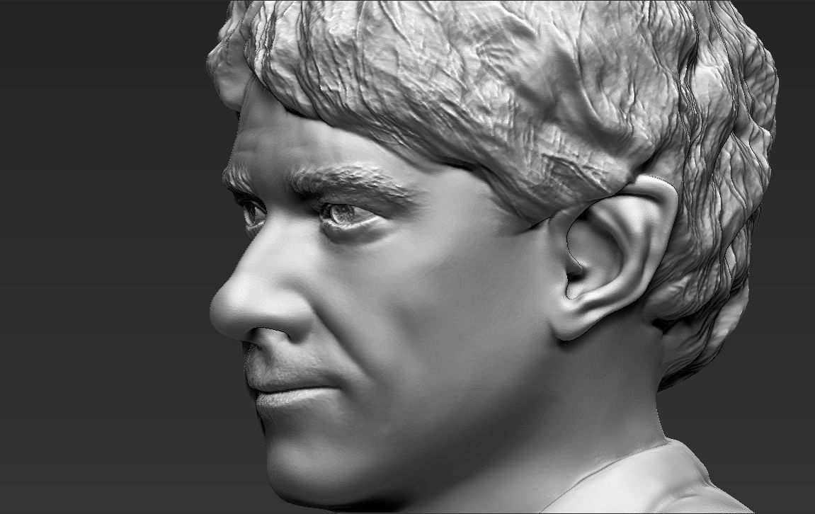 Bilbo Baggins Hobbit bust 3D printing ready stl obj formats 3D print model_15