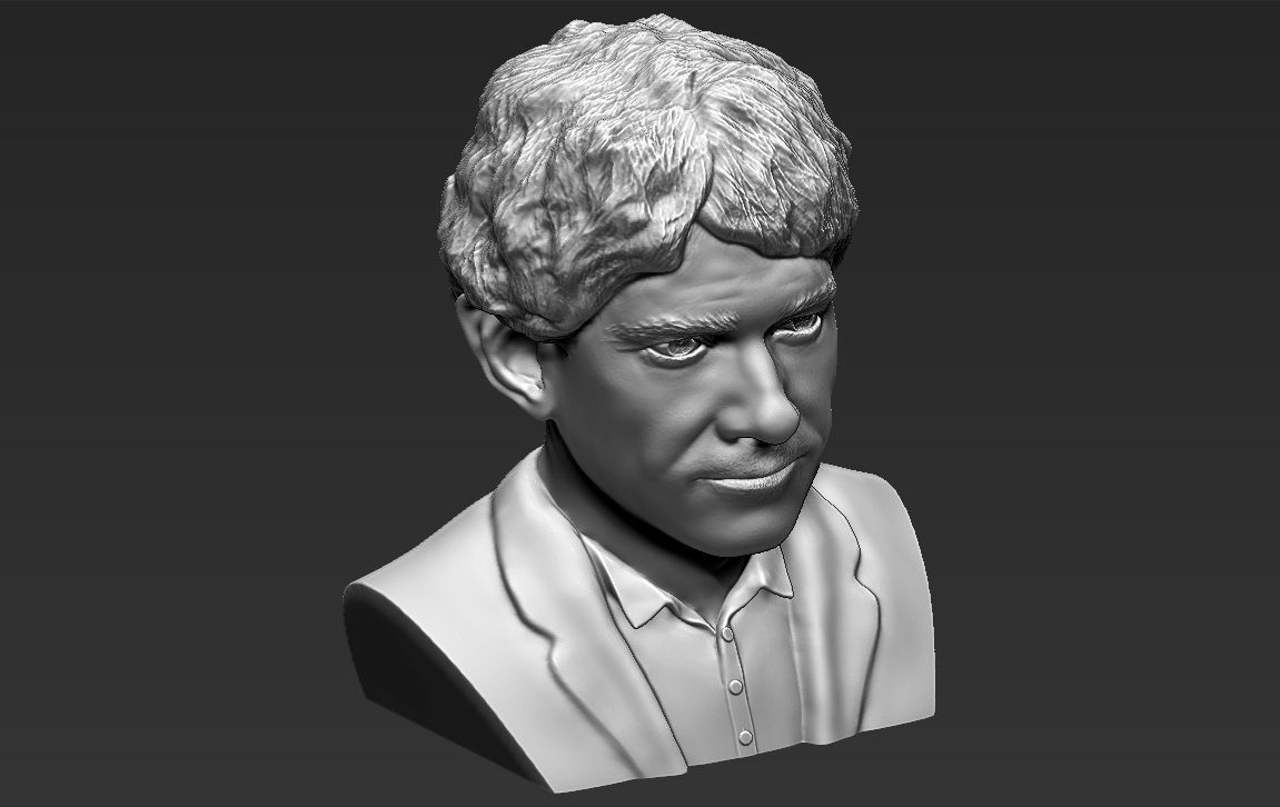 Bilbo Baggins Hobbit bust 3D printing ready stl obj formats 3D print model_19