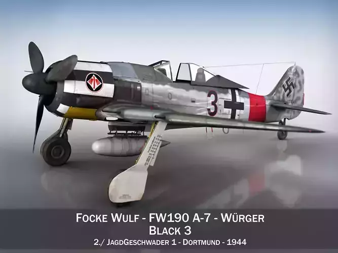Focke Wulf - FW190 A7 - Black 3