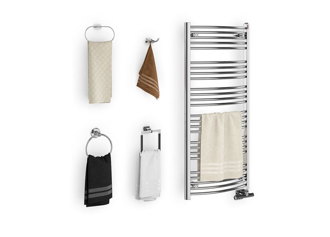 Set of towels for bathroom set 02 3D model