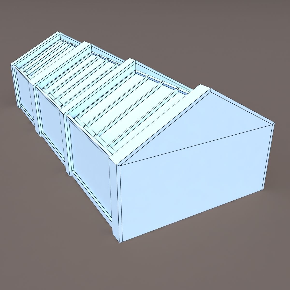 Skylight Window Low-poly 3D model_3