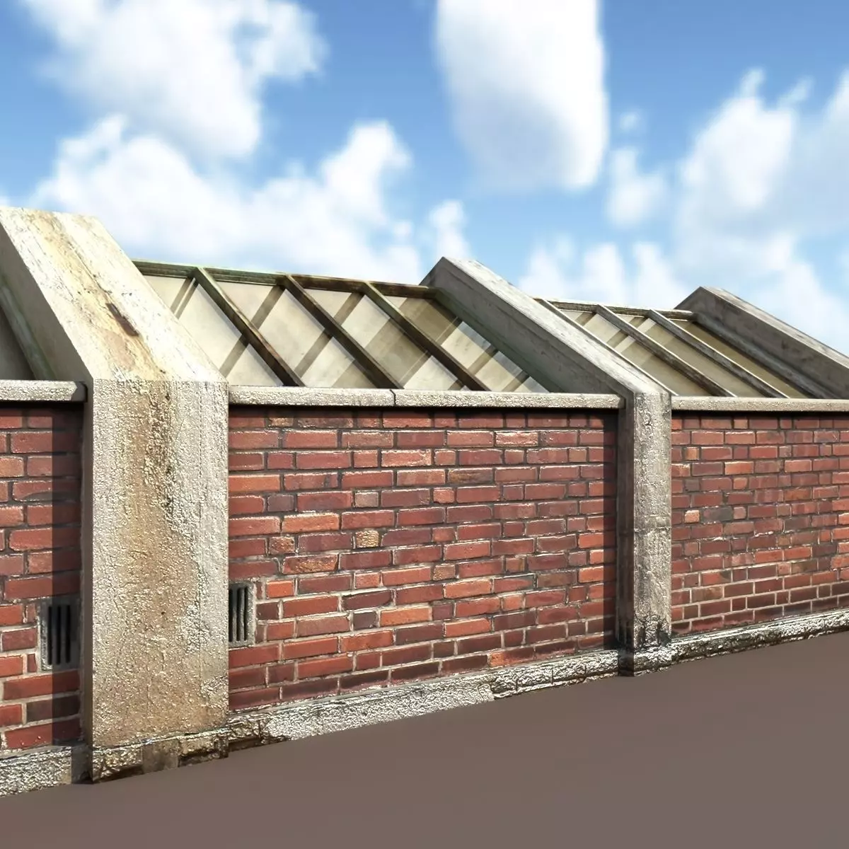 Skylight Window Low-poly 3D model_0