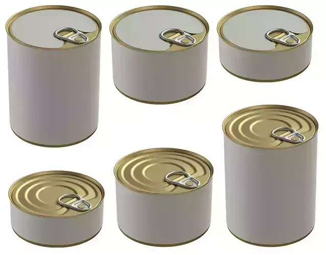 Canned food tin cans