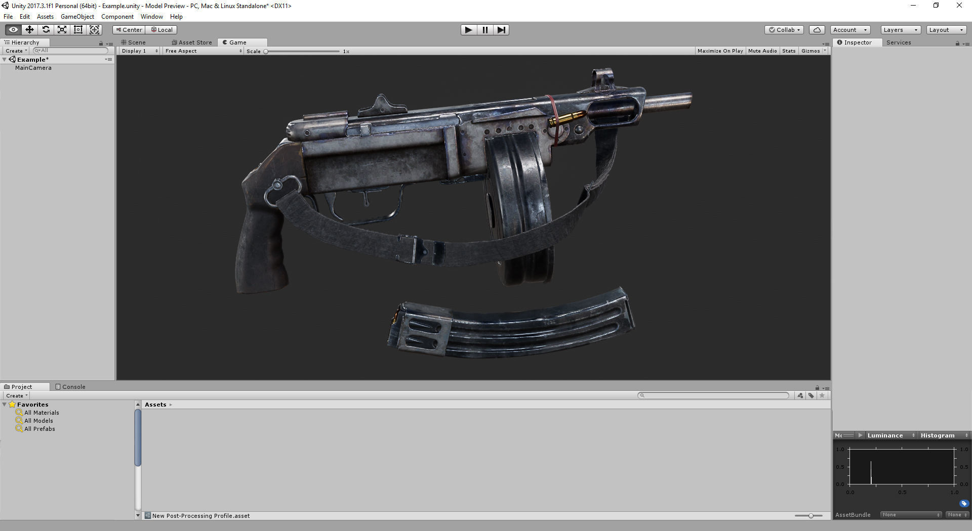 PBR Soviet PPSh-41 Obrez Low-poly 3D model_12
