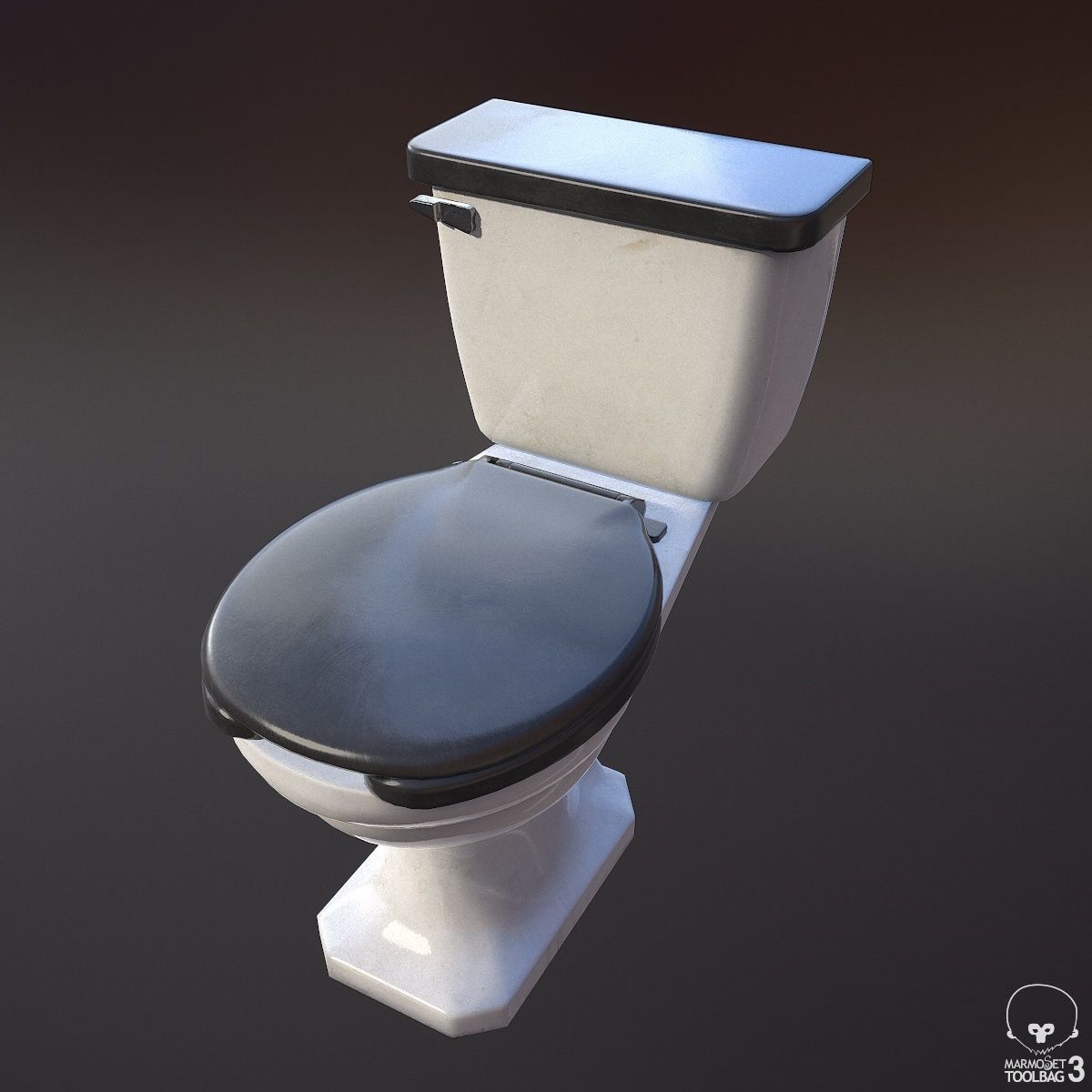 Toilet - Low-poly 3D model_2