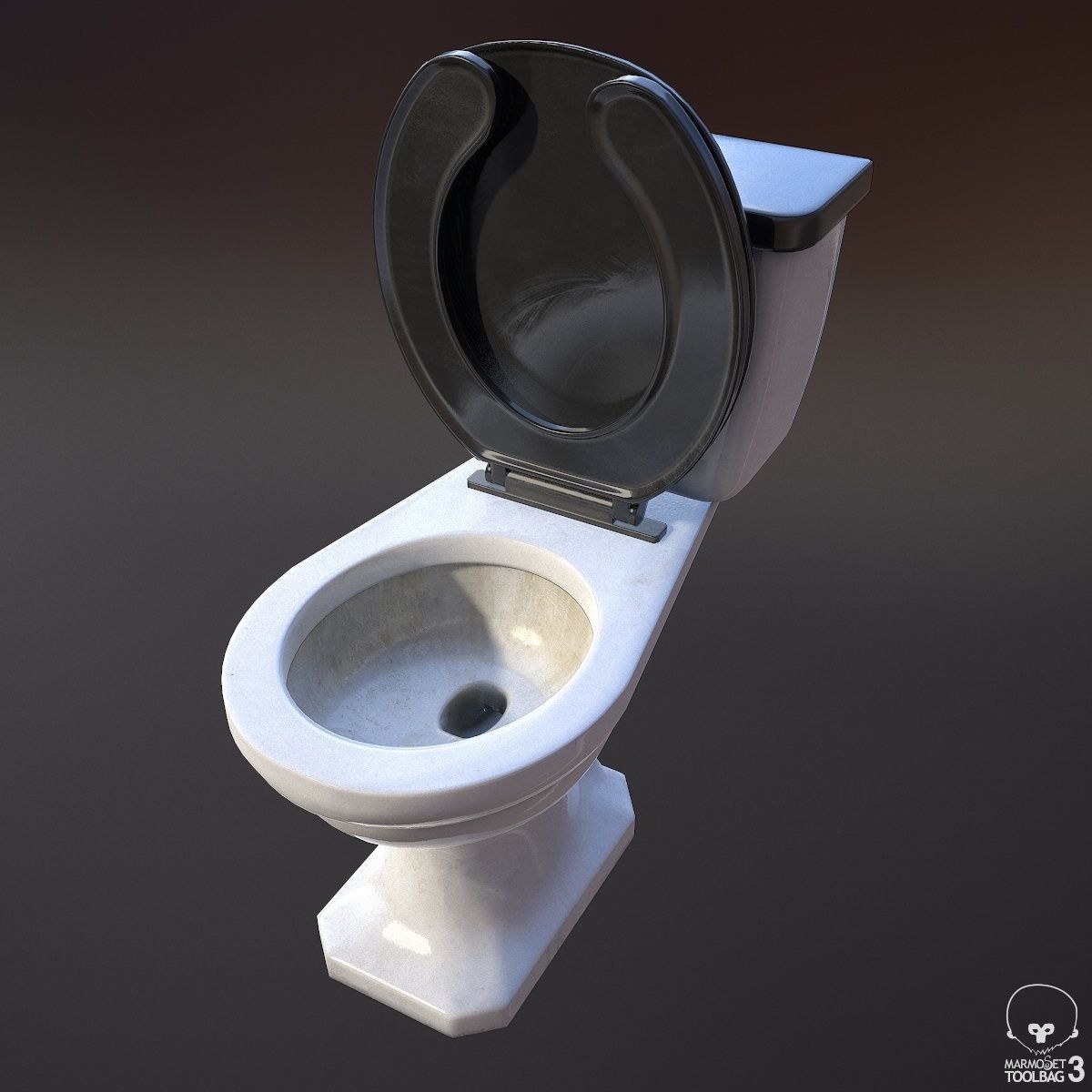 Toilet - Low-poly 3D model_5