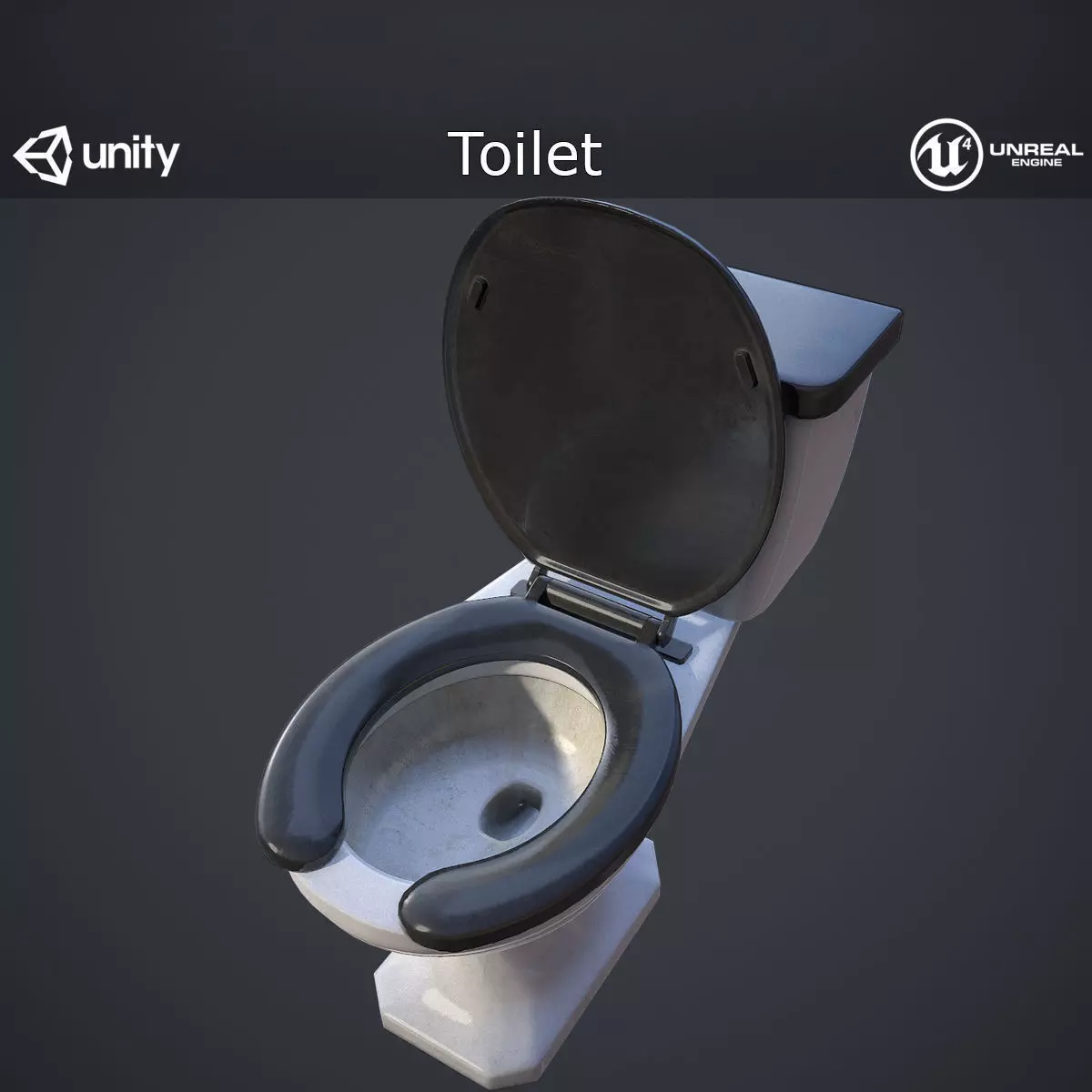 Toilet - Low-poly 3D model_0