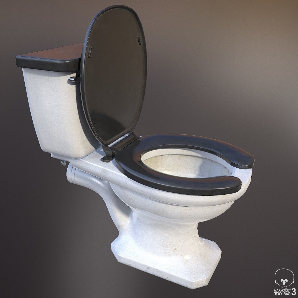 Toilet - Low-poly 3D model_4