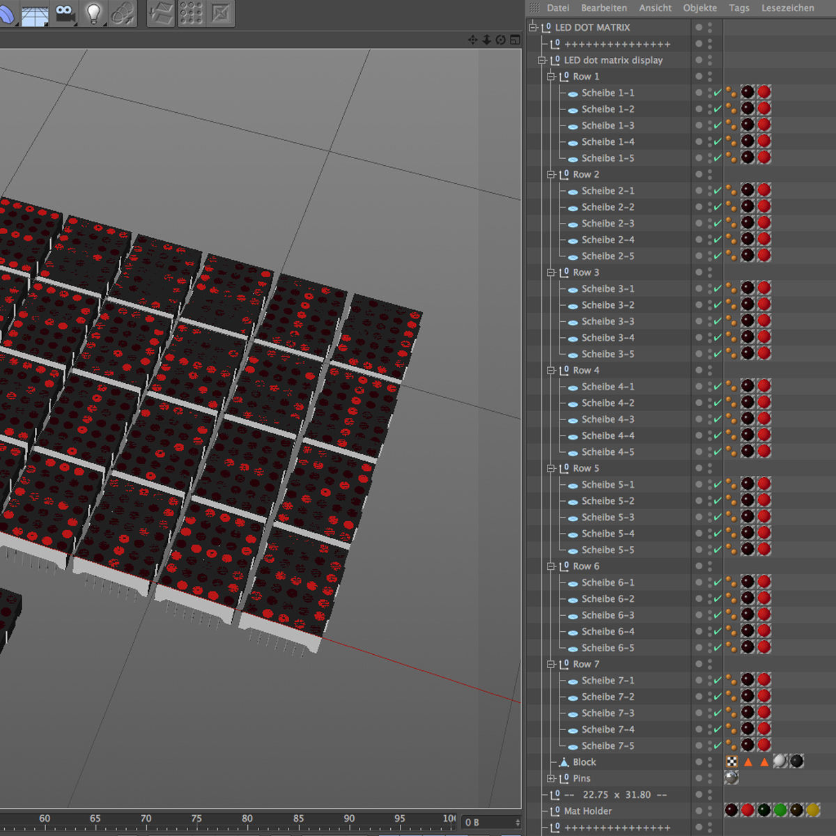 LED dot matrix display modules 3D model_10
