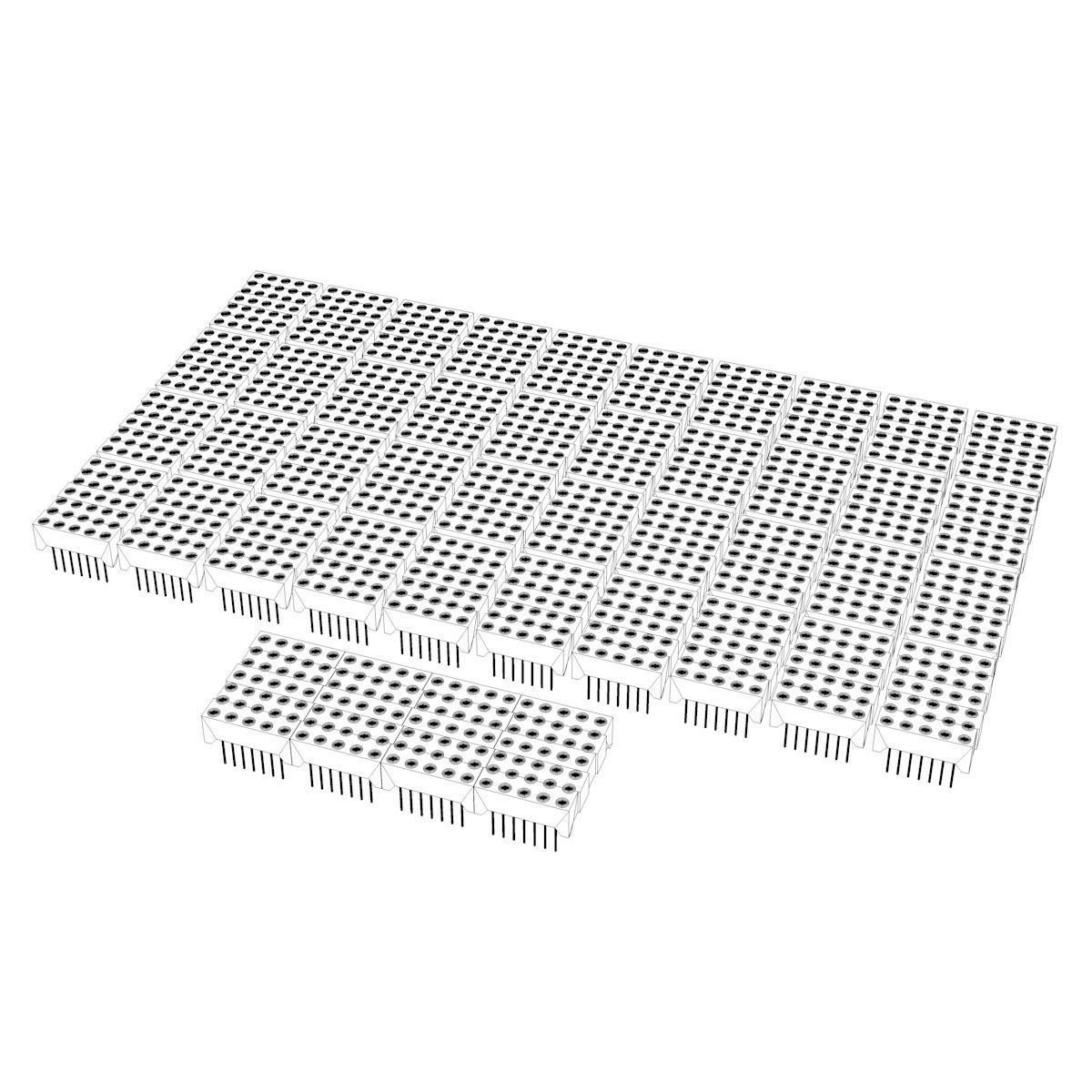 LED dot matrix display modules 3D model_9