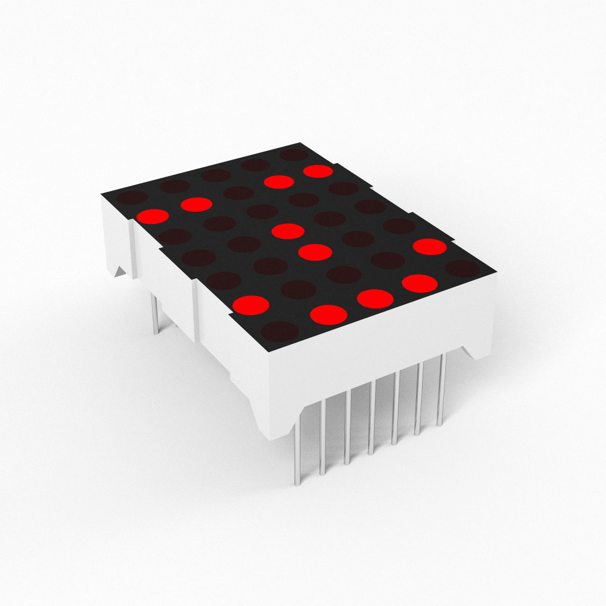 LED dot matrix display modules 3D model_2