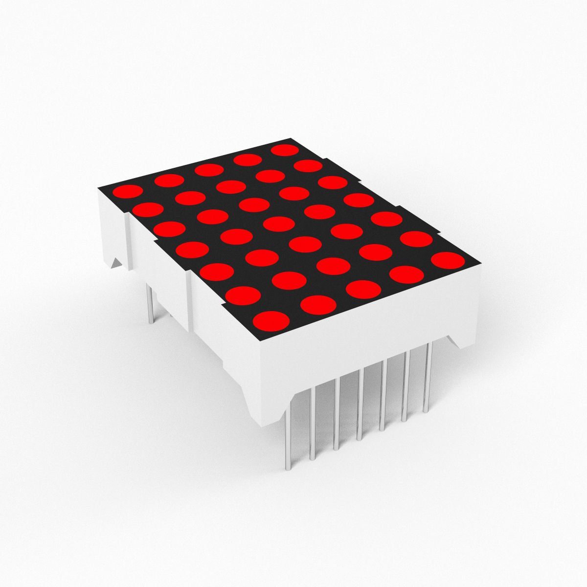 LED dot matrix display modules 3D model_1