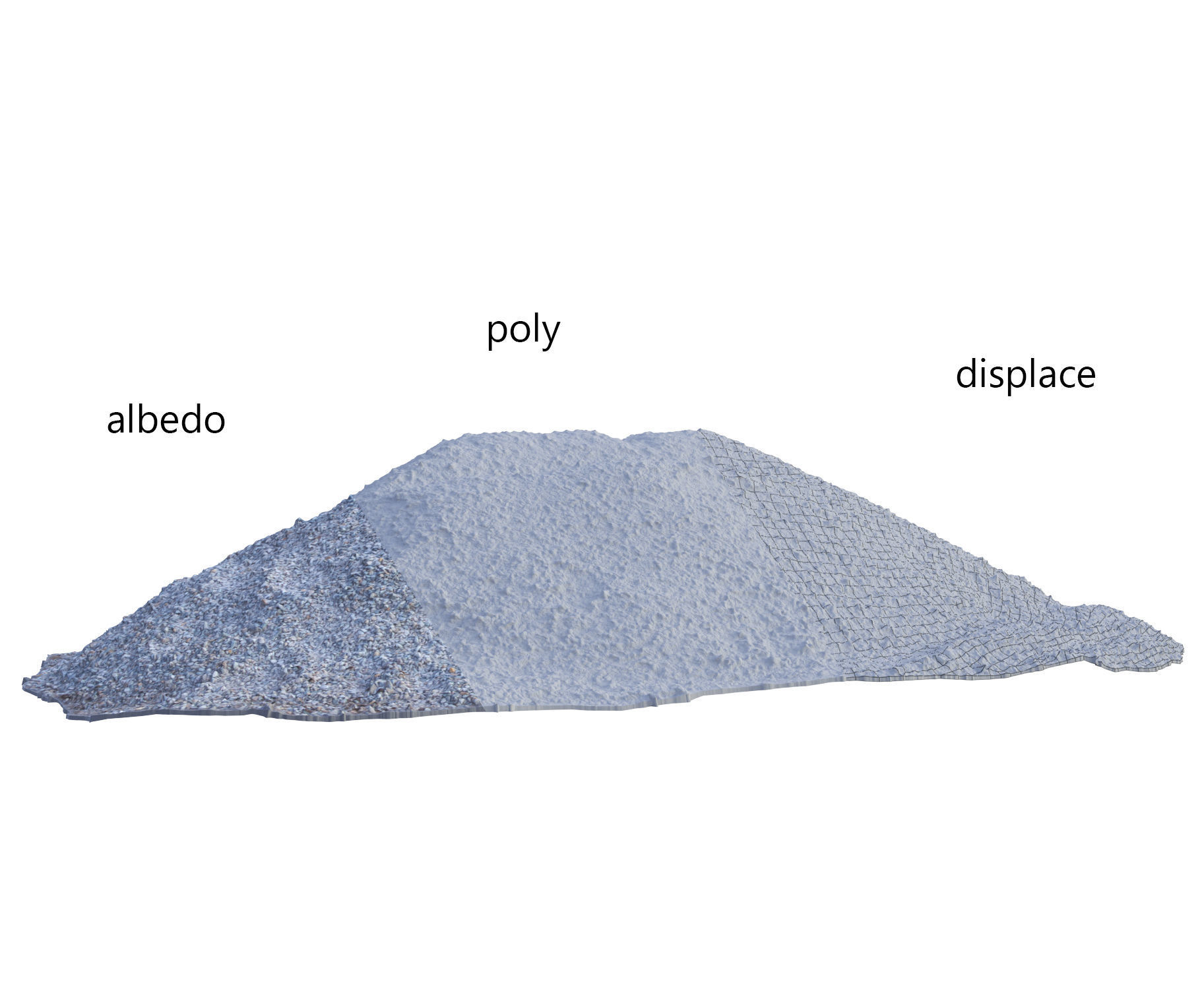 Ultra realistic Gravel Scan Low-poly 3D model_2