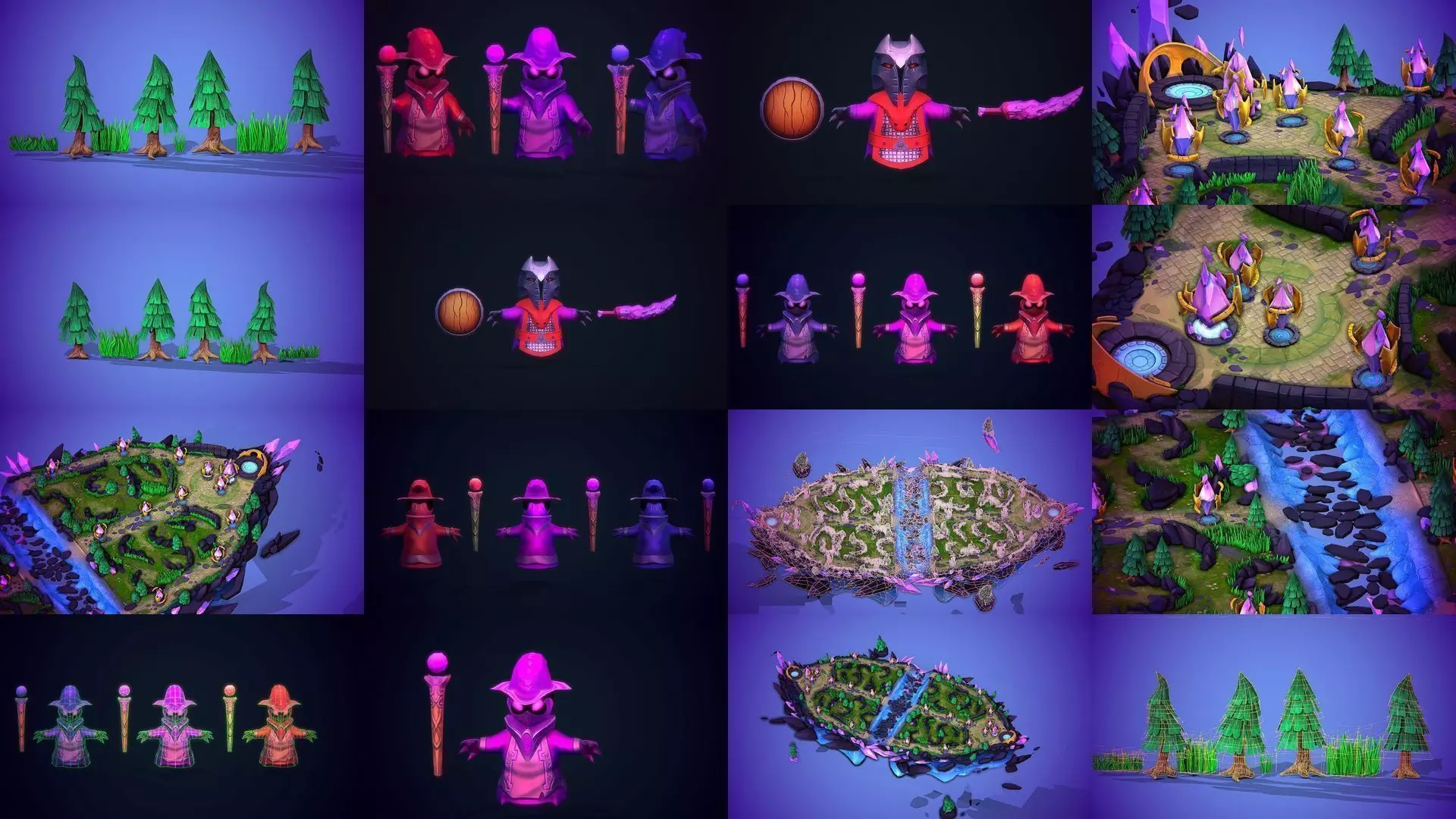 Huge pack of stylized props and character and maps 3D Model Collection_0