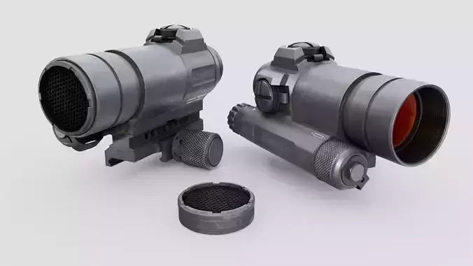 Aimpoint CompM4s Red Dot Sight Low-poly 3D model