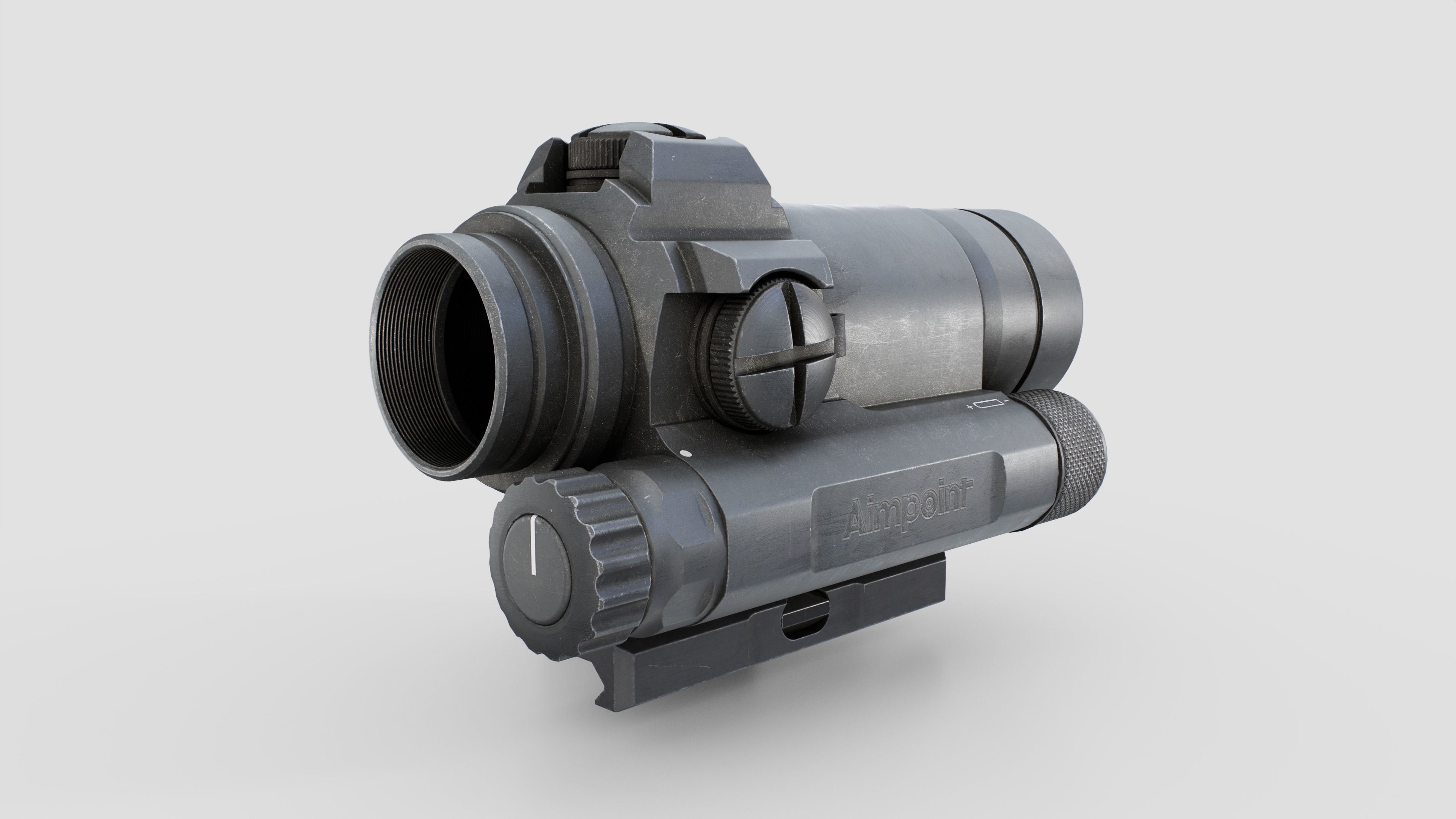 Aimpoint CompM4s Red Dot Sight Low-poly 3D model_7