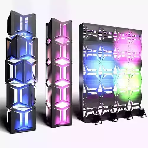 Stage Decor 19 Modular Wall Column 3D model