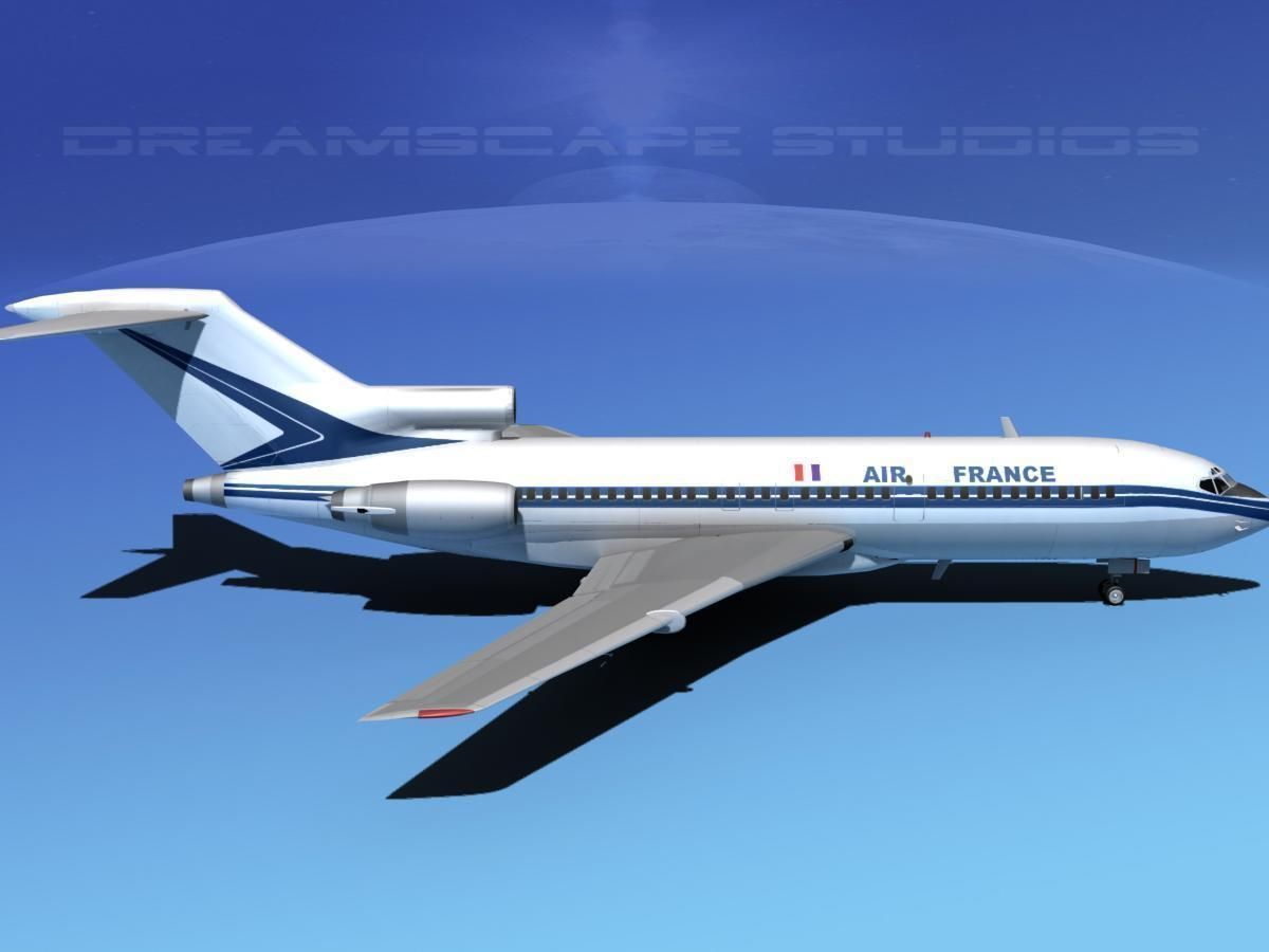 Boeing 727-100 Air France 3D model_5
