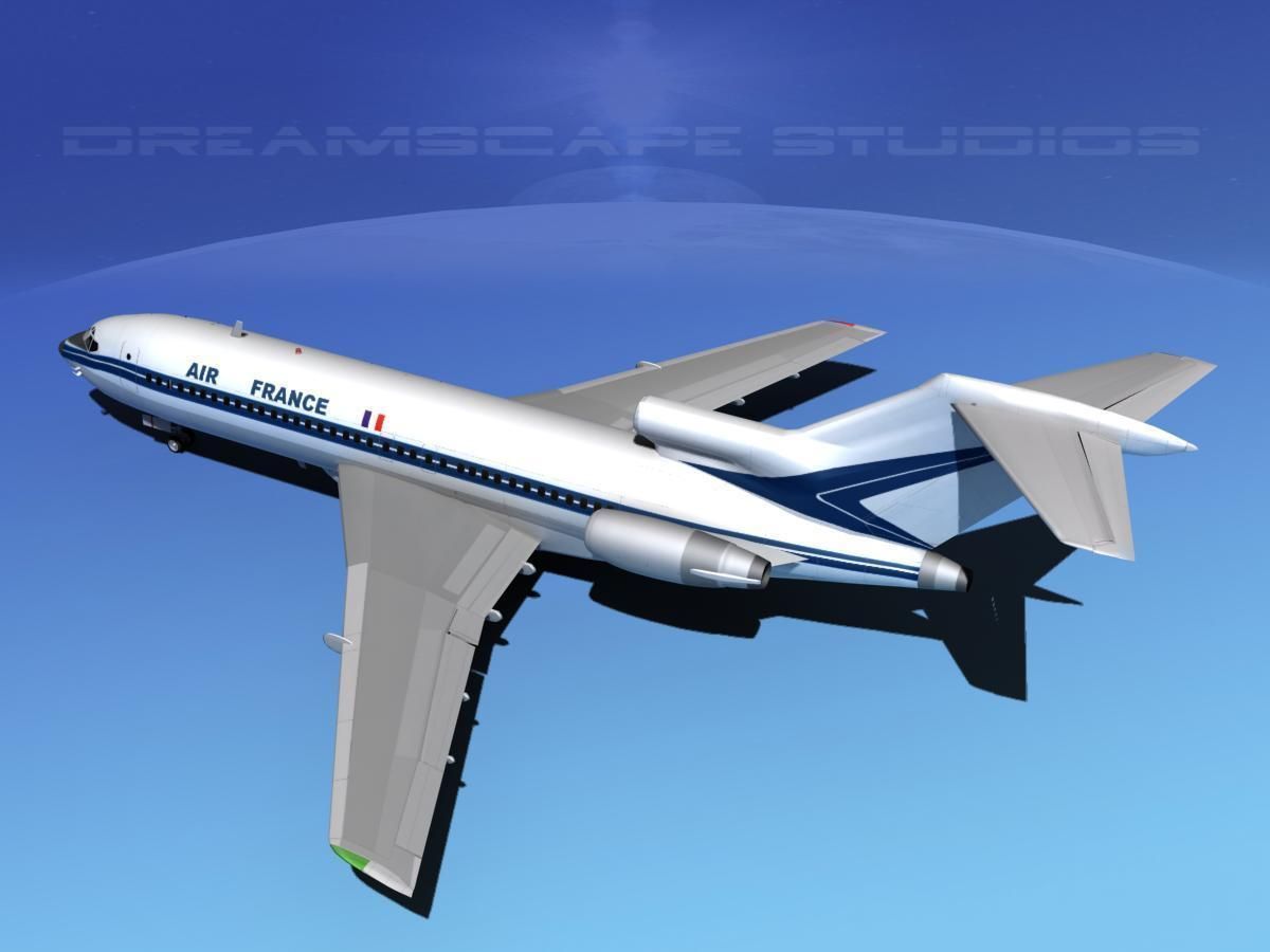 Boeing 727-100 Air France 3D model_10