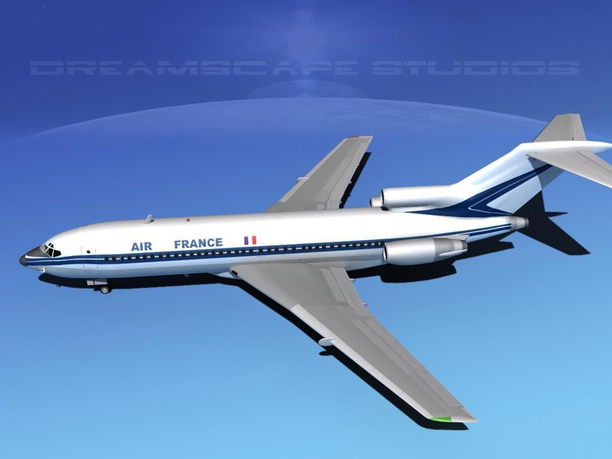 Boeing 727-100 Air France 3D model_11