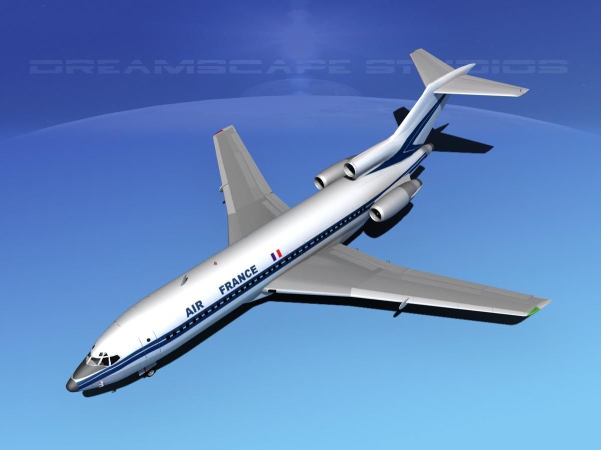 Boeing 727-100 Air France 3D model_7