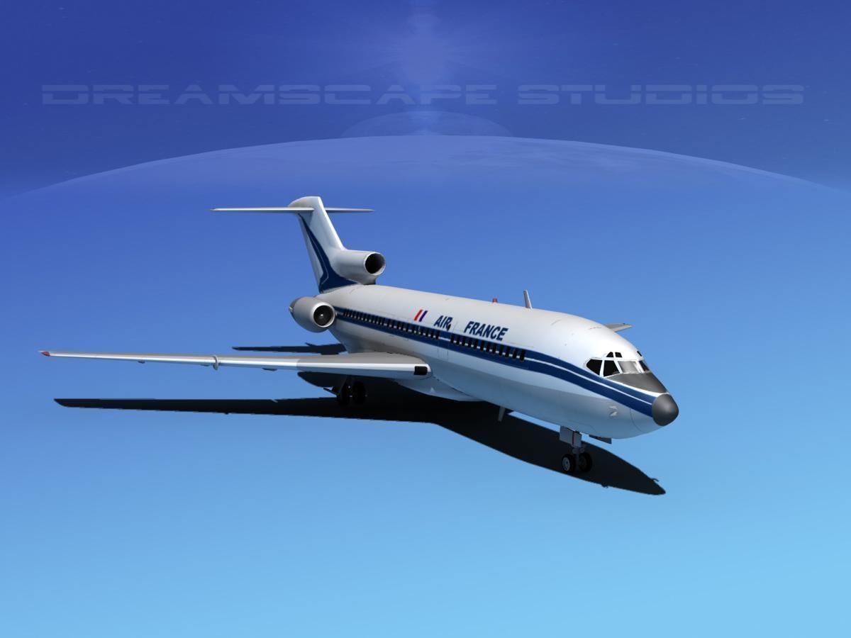 Boeing 727-100 Air France 3D model_1