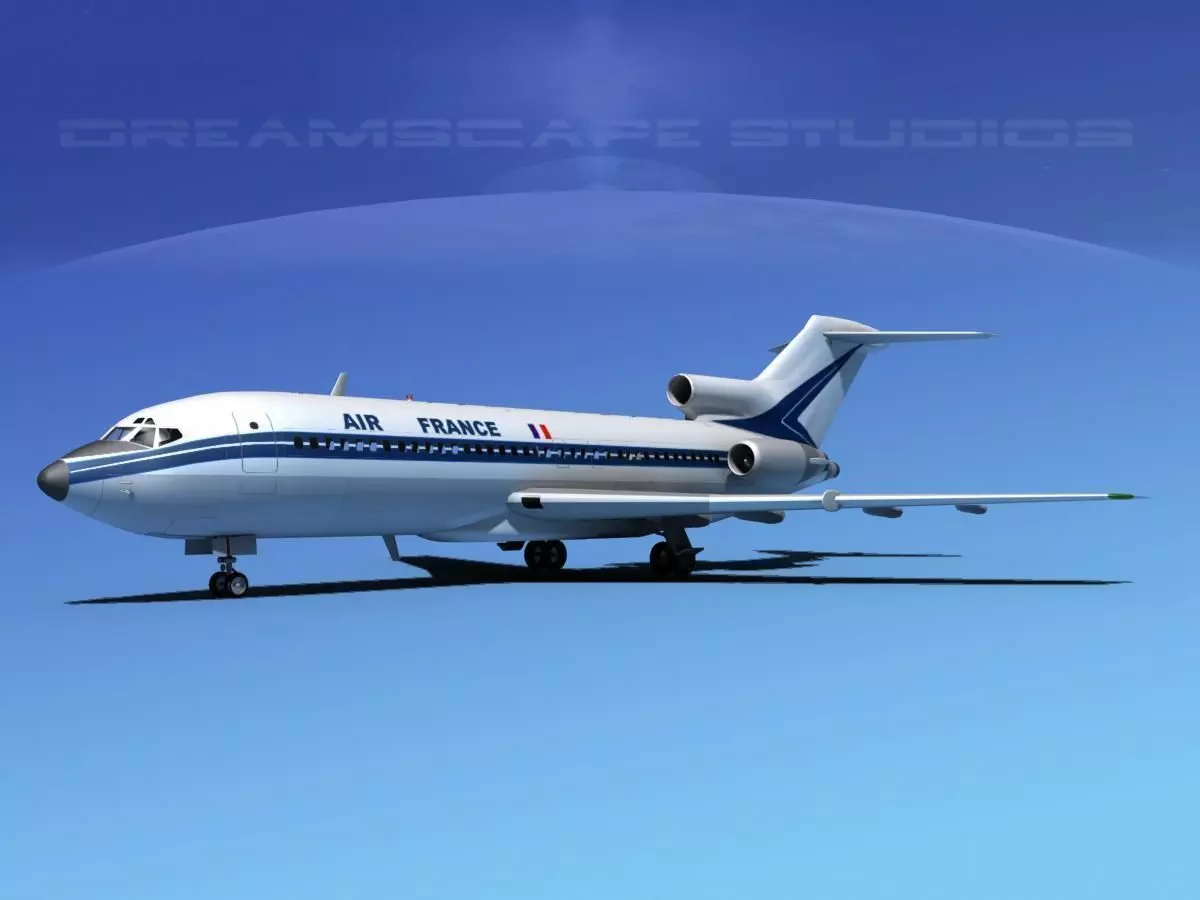 Boeing 727-100 Air France 3D model_0