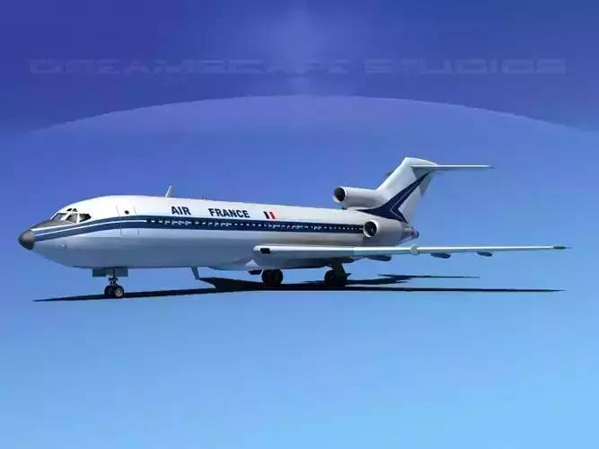 Boeing 727-100 Air France 3D model