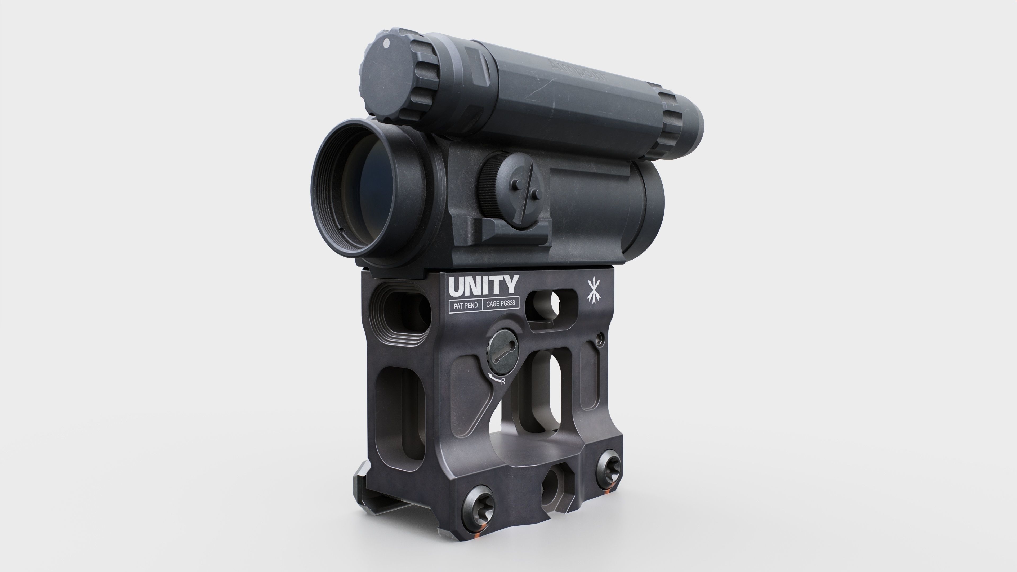 Aimpoint CompM5 Red Dot Sight Low-poly 3D model_31