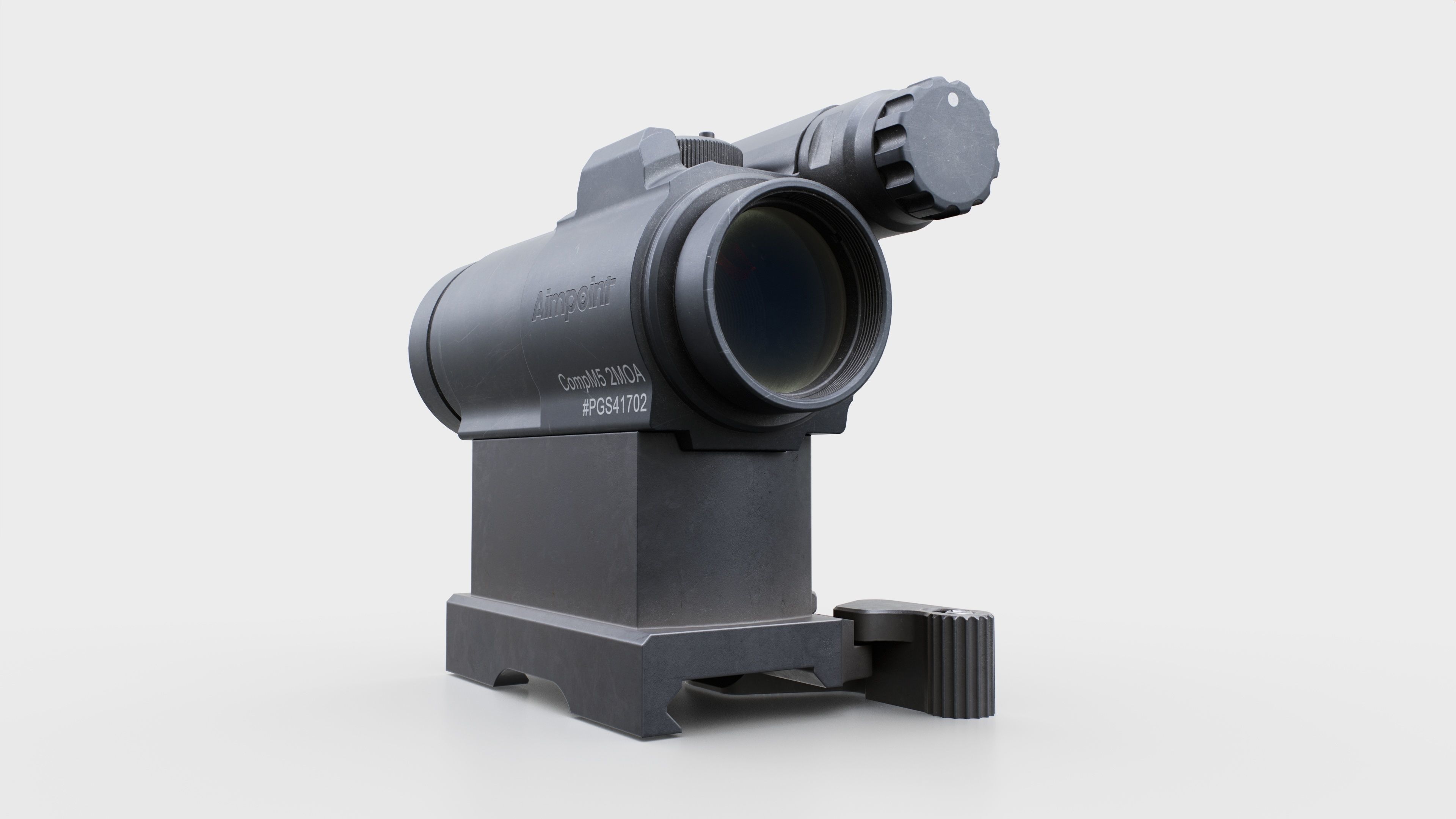 Aimpoint CompM5 Red Dot Sight Low-poly 3D model_18