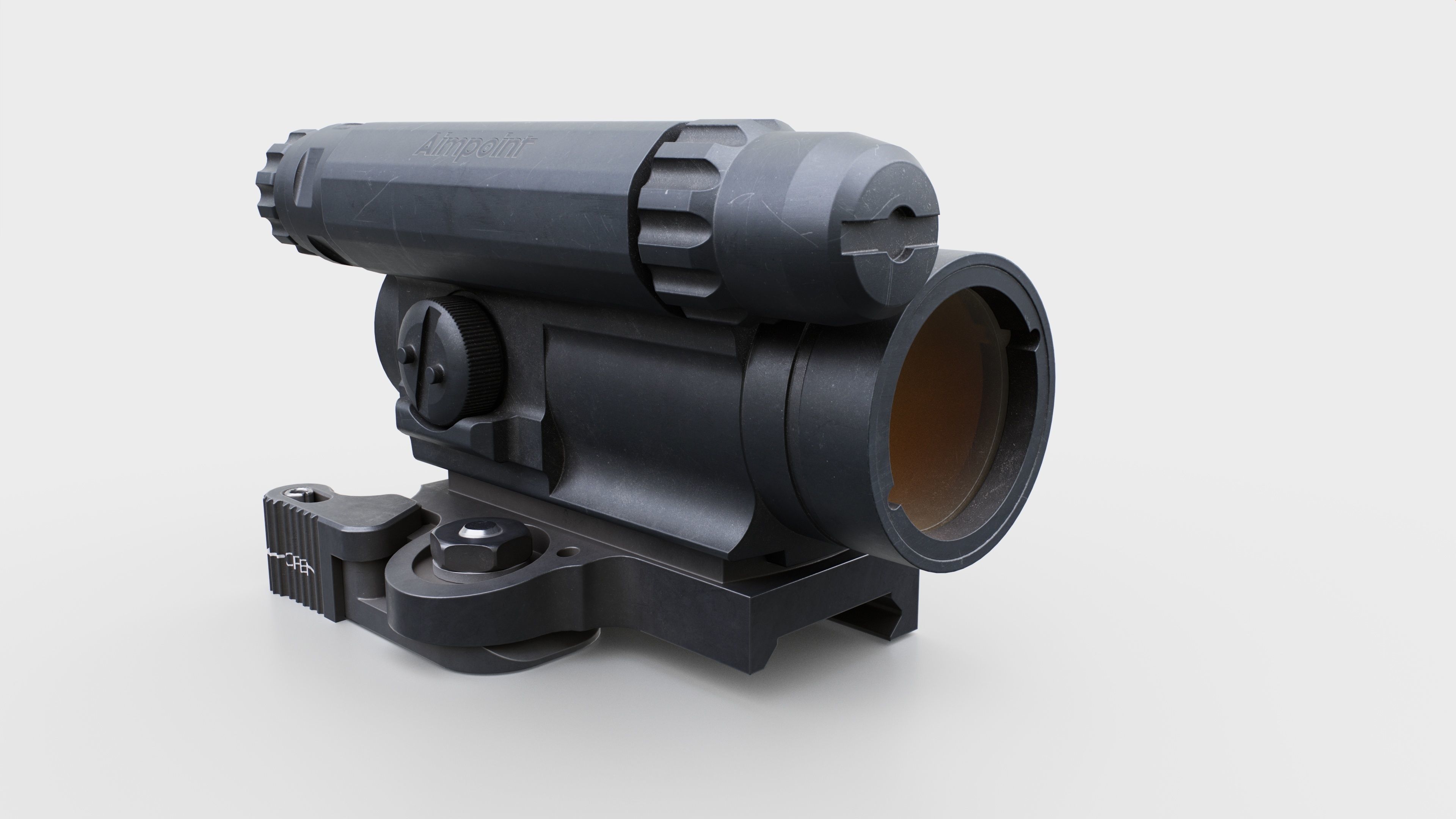Aimpoint CompM5 Red Dot Sight Low-poly 3D model_8