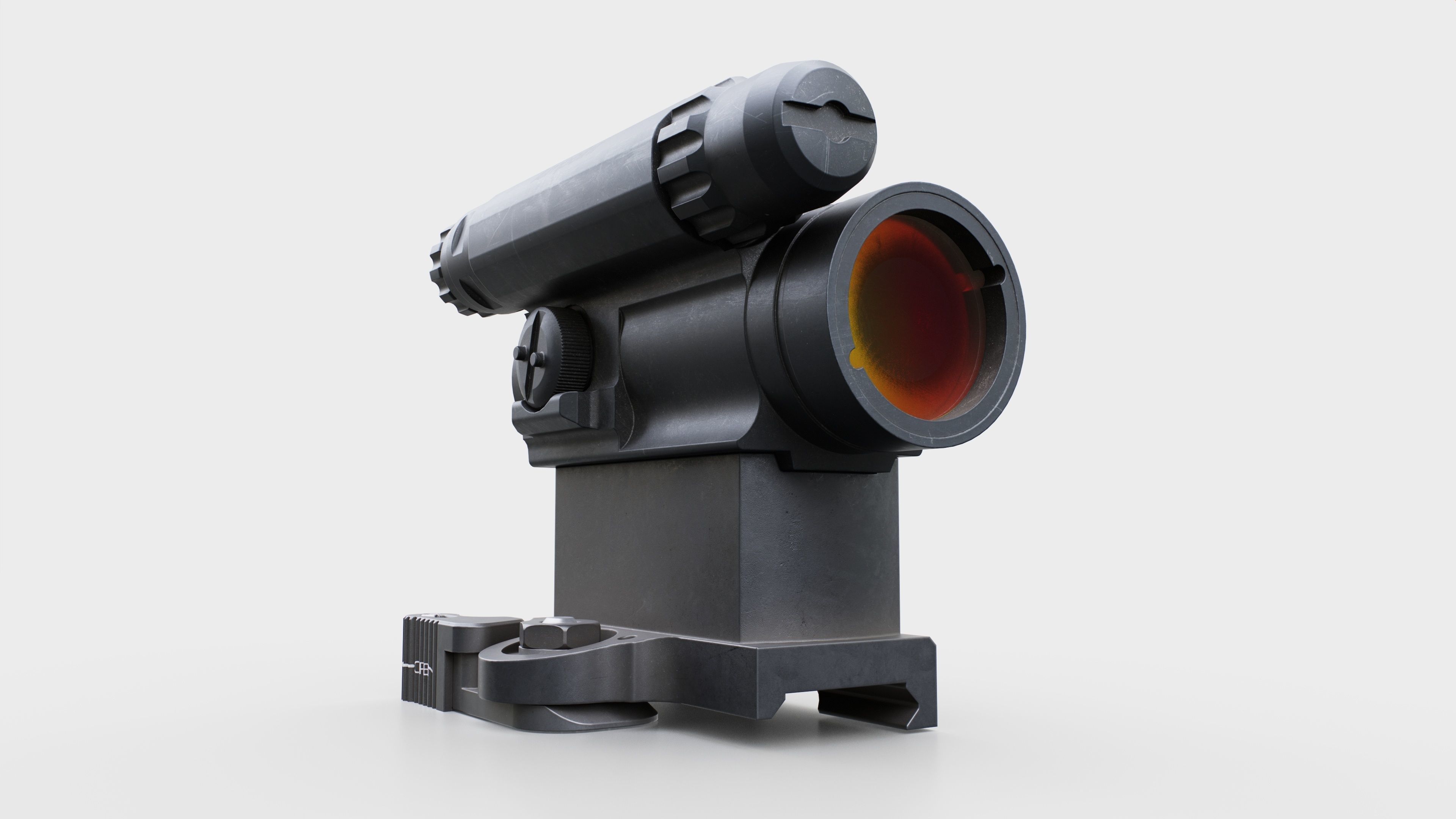 Aimpoint CompM5 Red Dot Sight Low-poly 3D model_22