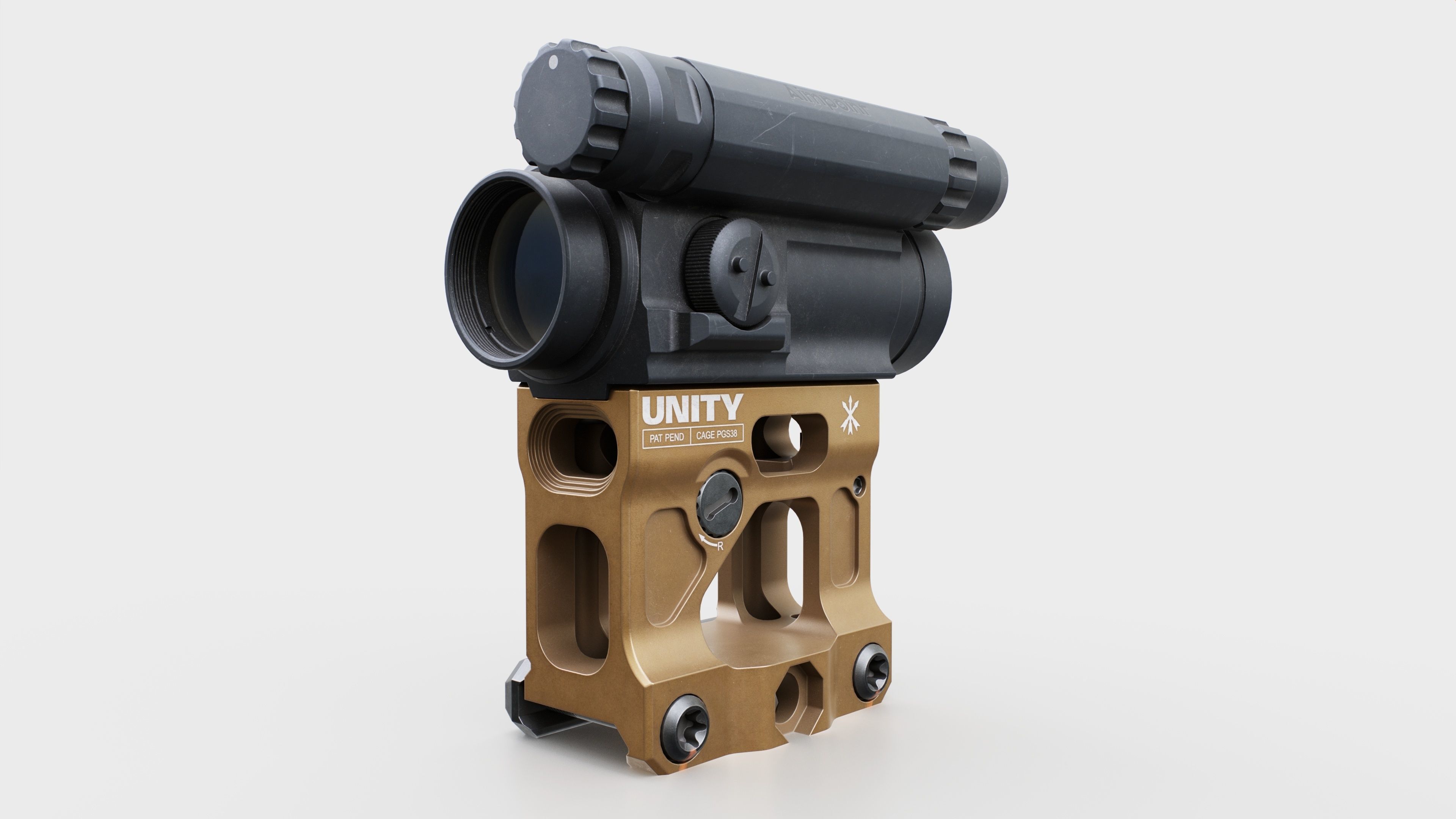 Aimpoint CompM5 Red Dot Sight Low-poly 3D model_32