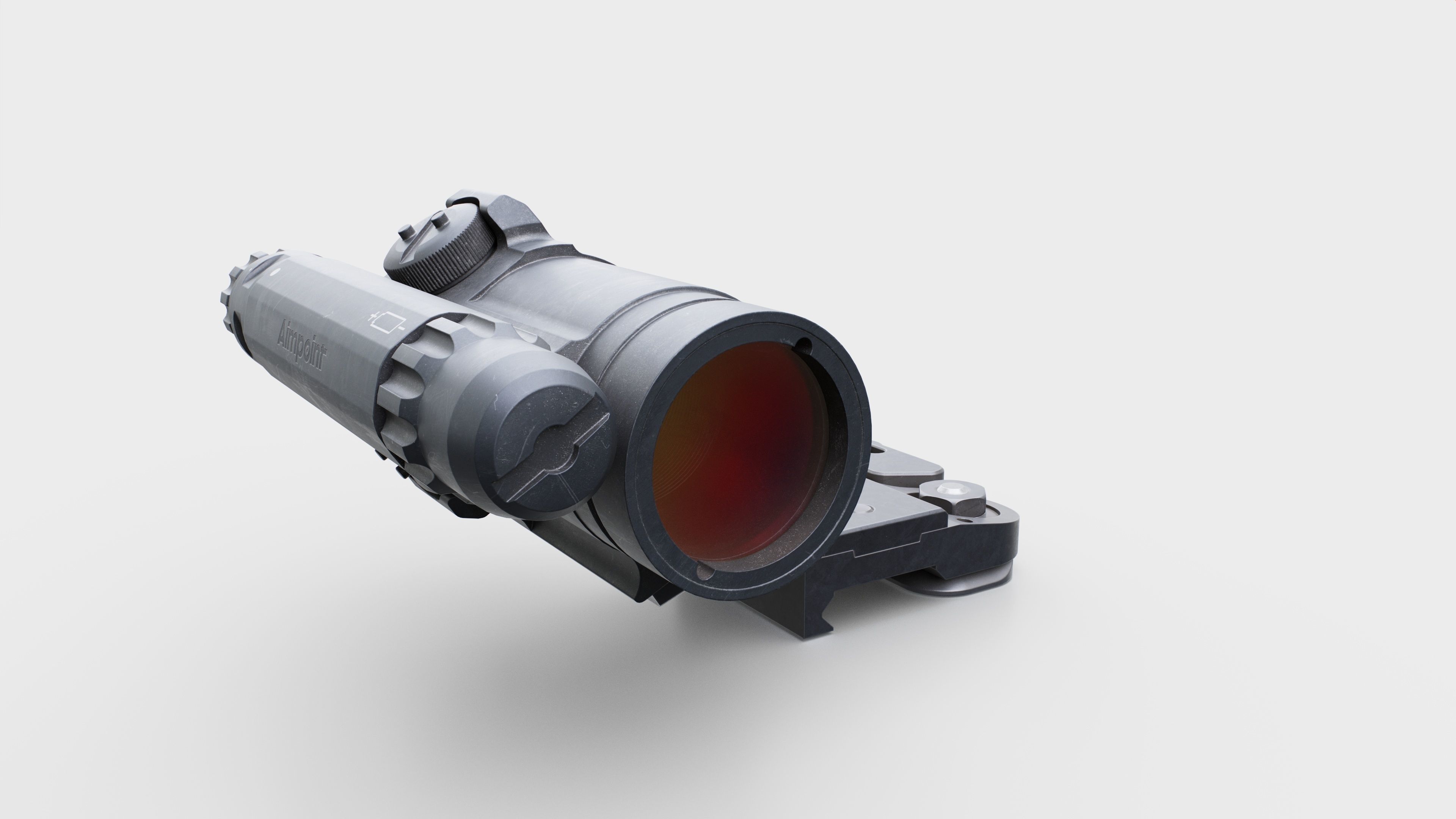 Aimpoint CompM5 Red Dot Sight Low-poly 3D model_15